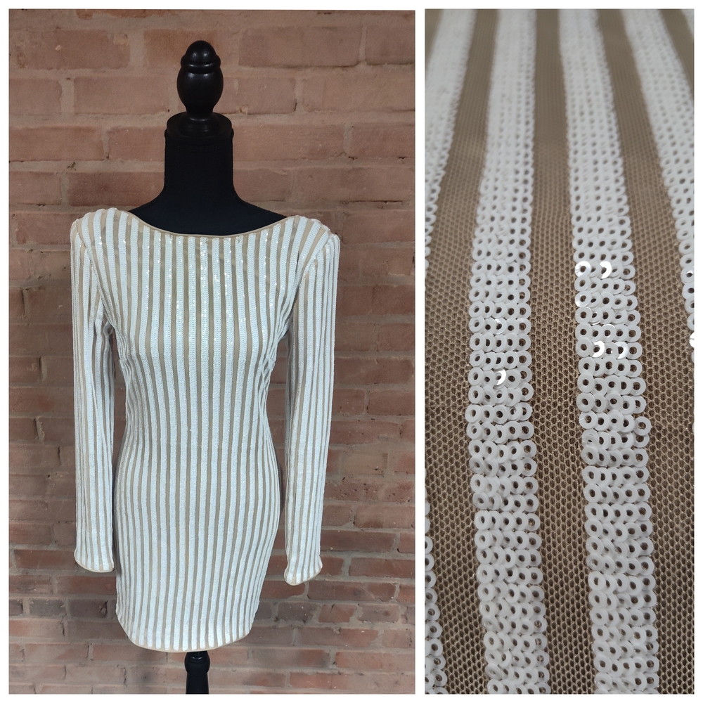 Forever 21 | Sexy Scoop Back Sequin Striped Party Dress